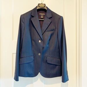 Brooks Brothers Blue and White Pinstripe Blazer